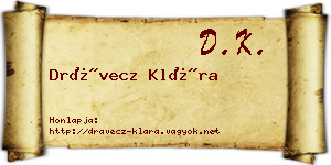 Drávecz Klára névjegykártya